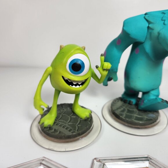 Disney Infinity Monsters Inc. Lot Mike Sulley Randall Crystal Power Disk Cards - Picture 2 of 9